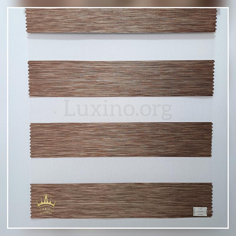 پرده زبرا ساده طرح وودن 433106 wooden لوکسینو